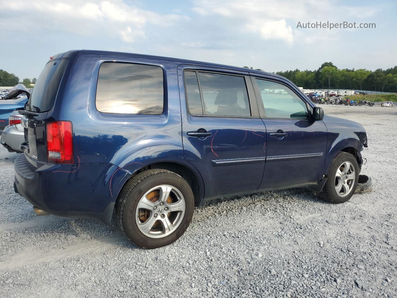 2013 Honda Pilot Exl Blue vin: 5FNYF4H6XDB075054