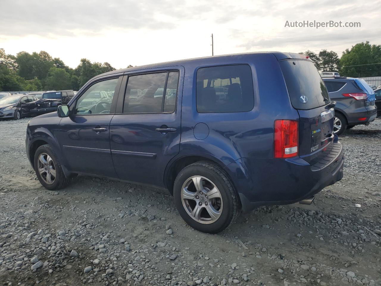 2013 Honda Pilot Exln Blue vin: 5FNYF4H71DB032019