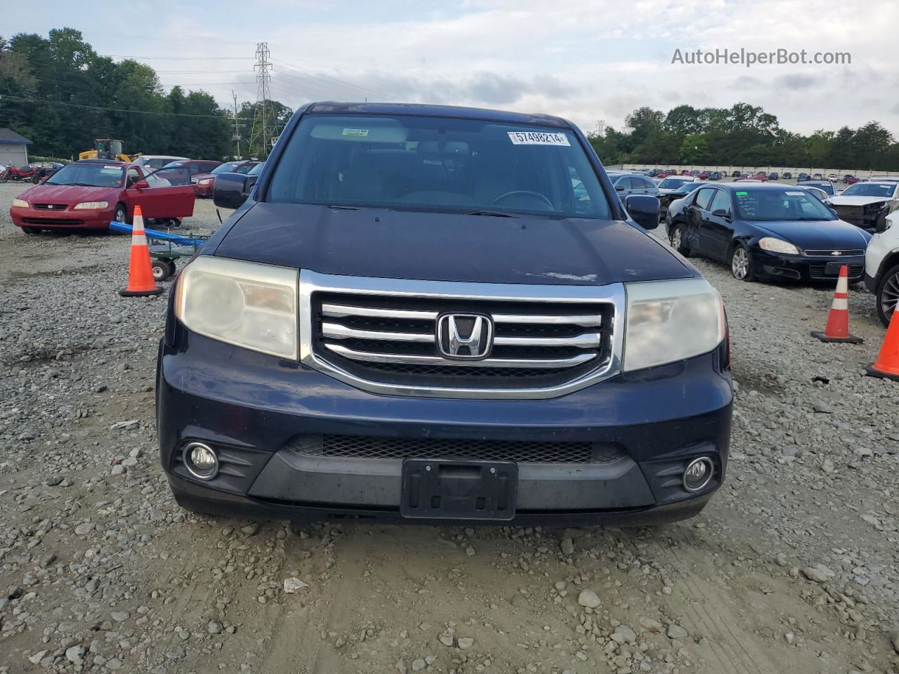 2013 Honda Pilot Exln Blue vin: 5FNYF4H71DB032019