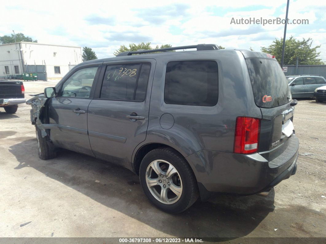 2013 Honda Pilot Ex-l Gray vin: 5FNYF4H71DB052657