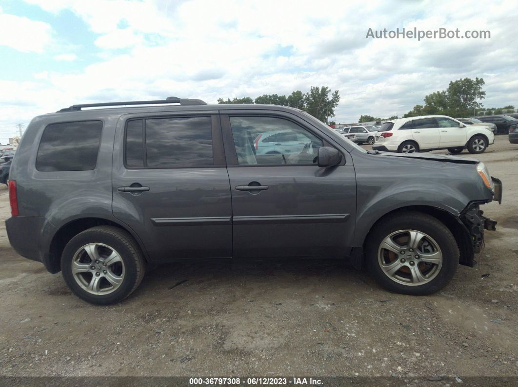 2013 Honda Pilot Ex-l Gray vin: 5FNYF4H71DB052657