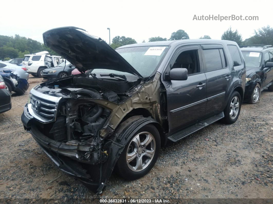 2015 Honda Pilot Ex-l Gray vin: 5FNYF4H73FB002636