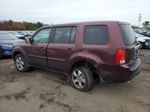 2013 Honda Pilot Exln Burgundy vin: 5FNYF4H74DB019751