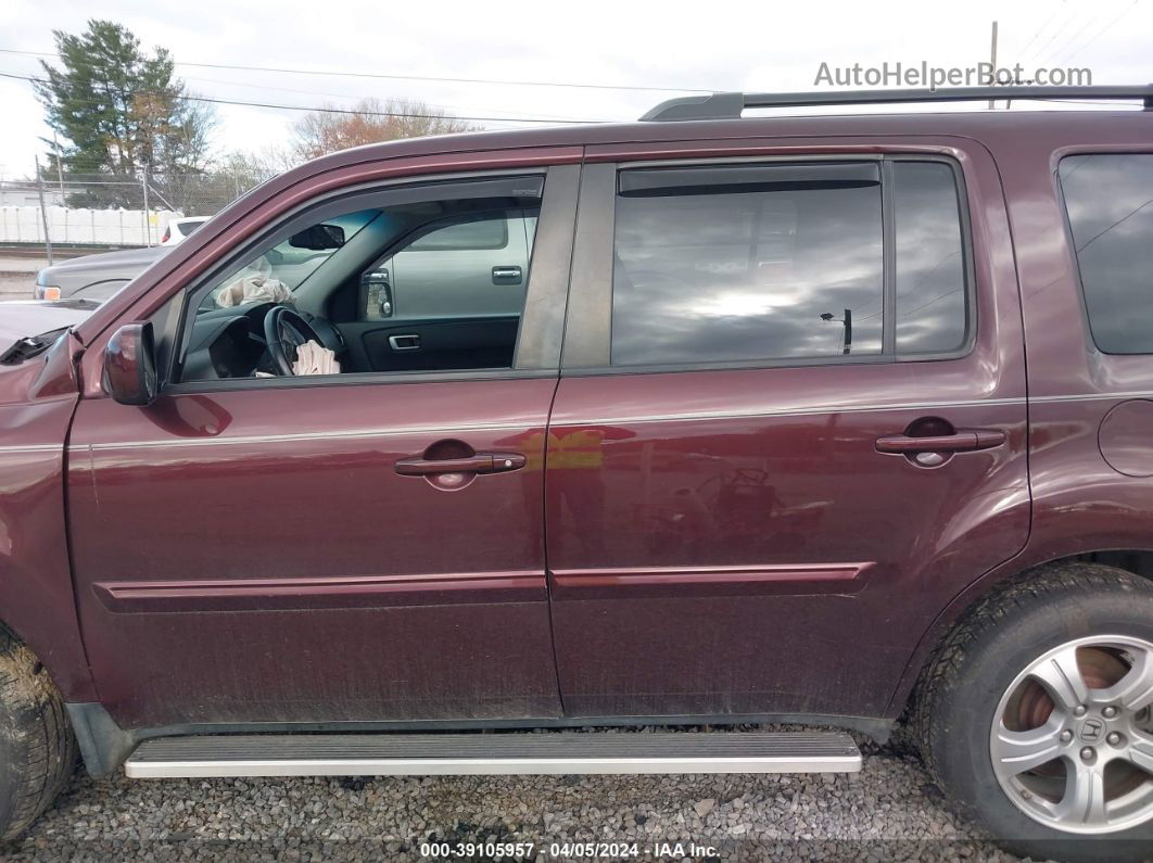 2013 Honda Pilot Ex-l Maroon vin: 5FNYF4H74DB069632