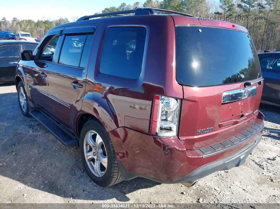 2013 Honda Pilot Ex-l Maroon vin: 5FNYF4H76DB046031