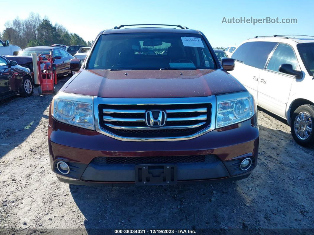 2013 Honda Pilot Ex-l Maroon vin: 5FNYF4H76DB046031