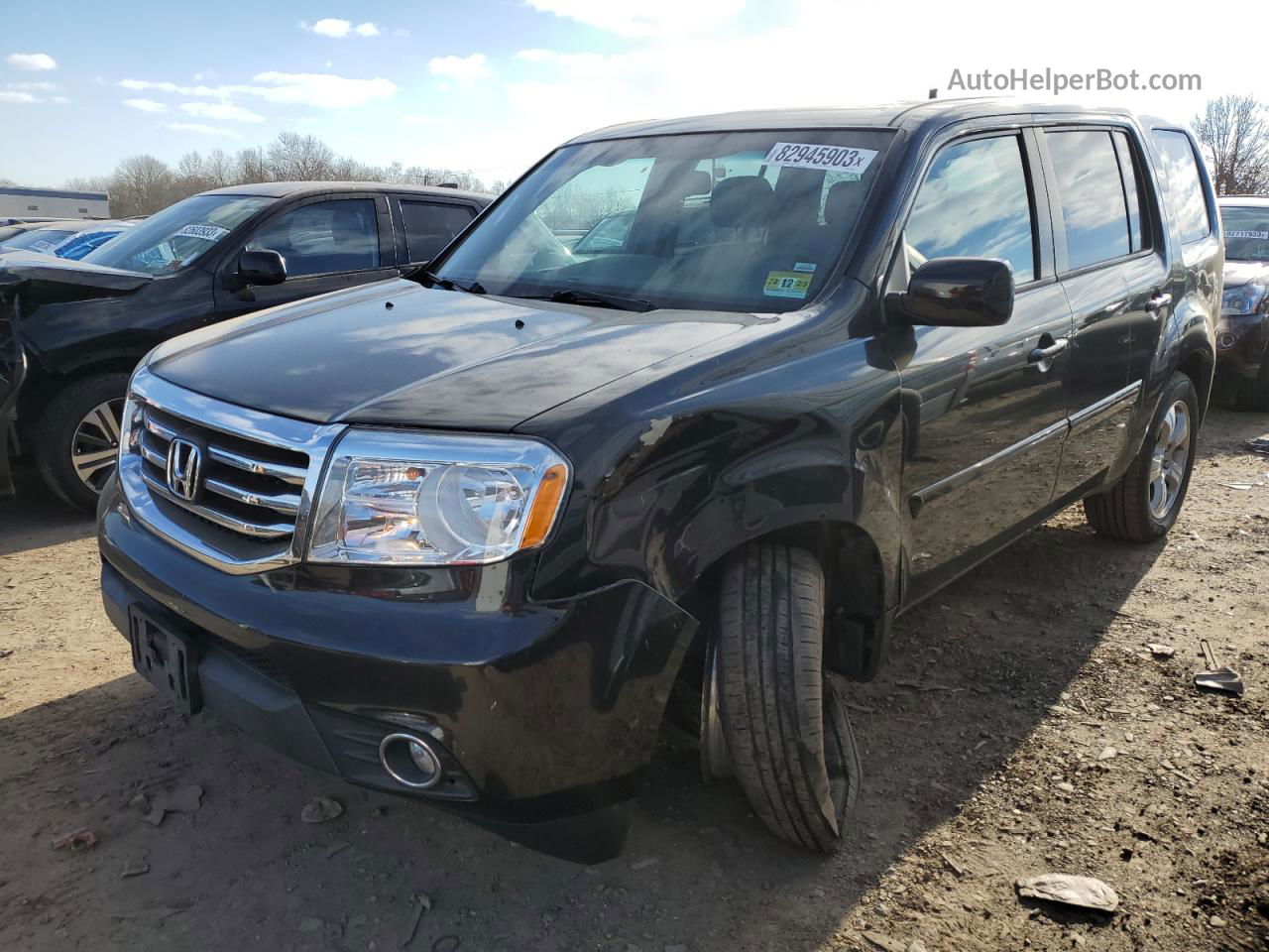 2015 Honda Pilot Exln Black vin: 5FNYF4H77FB040466