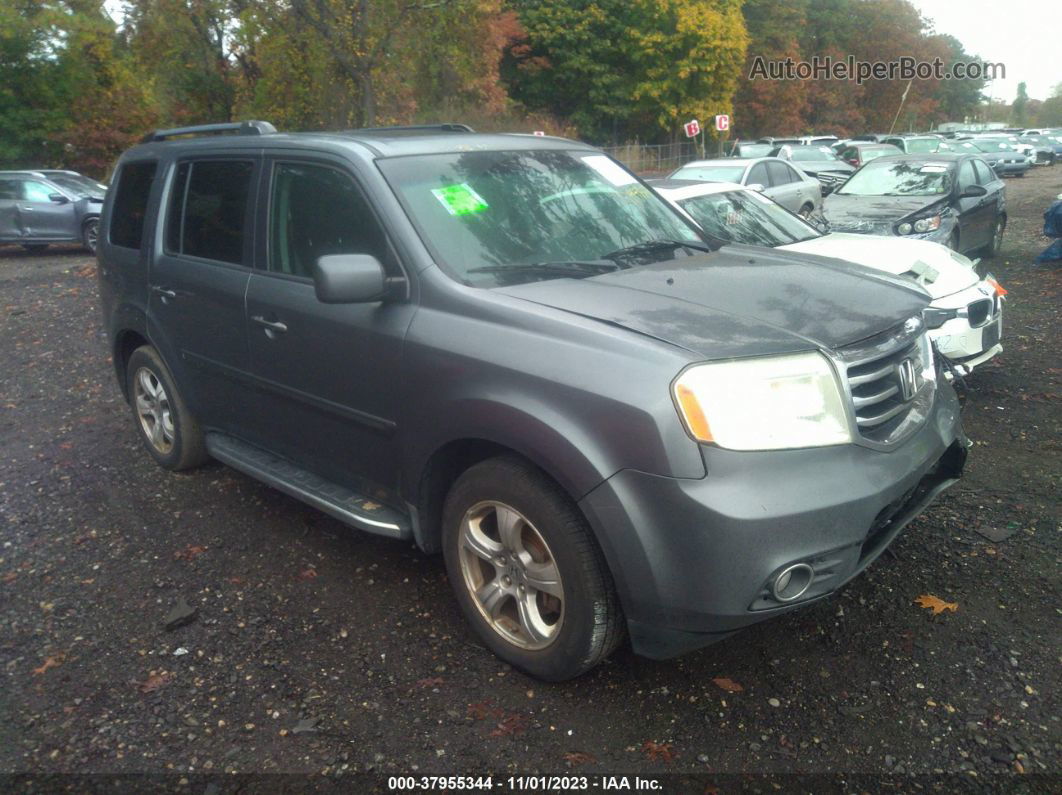 2013 Honda Pilot Ex-l Gray vin: 5FNYF4H78DB026587