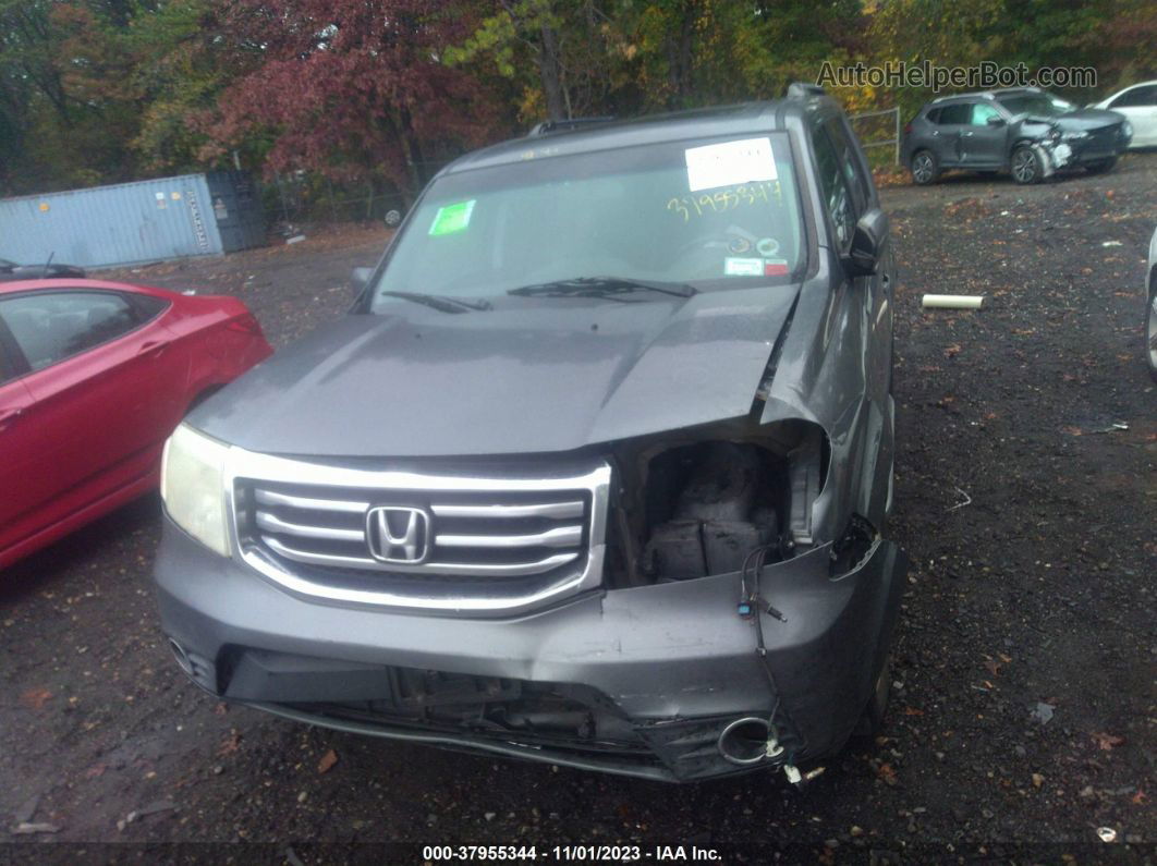 2013 Honda Pilot Ex-l Gray vin: 5FNYF4H78DB026587