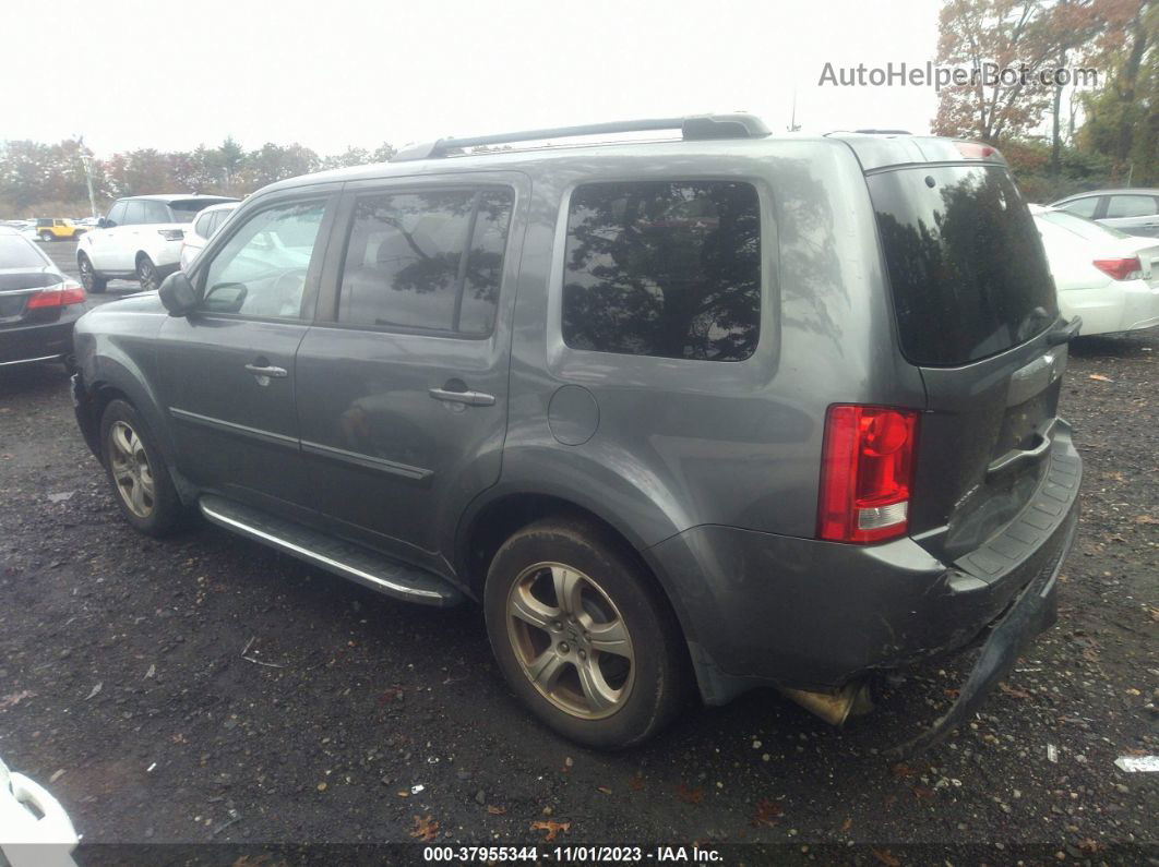 2013 Honda Pilot Ex-l Gray vin: 5FNYF4H78DB026587