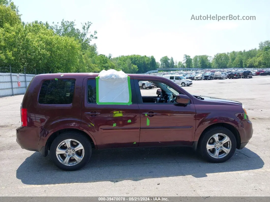 2013 Honda Pilot Ex-l Burgundy vin: 5FNYF4H7XDB039244