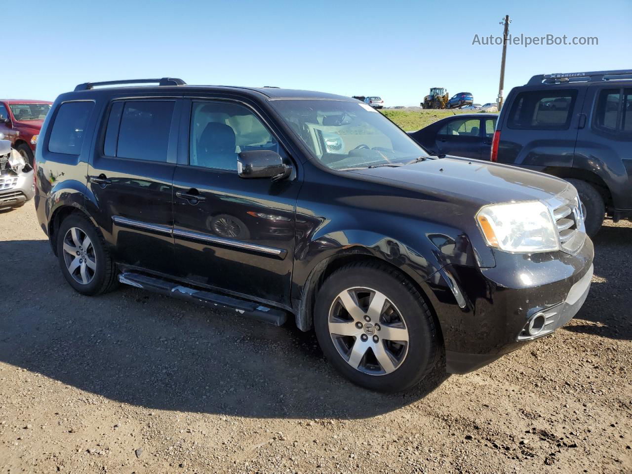 2013 Honda Pilot Touring Black vin: 5FNYF4H91DB501983