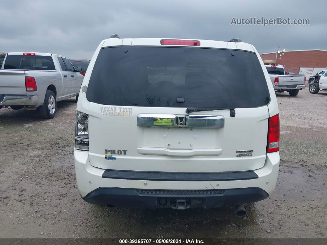 2013 Honda Pilot Touring White vin: 5FNYF4H92DB025405