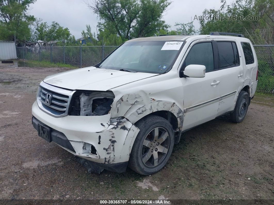 2013 Honda Pilot Touring White vin: 5FNYF4H92DB025405