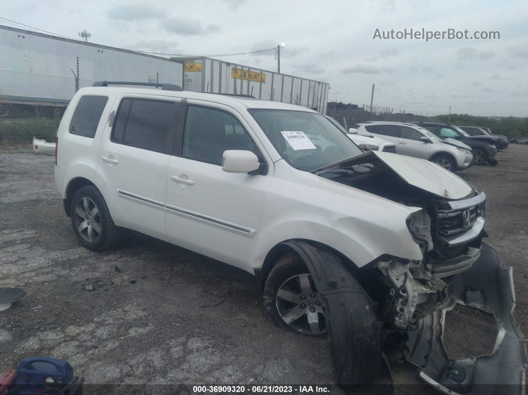 2013 Honda Pilot Touring White vin: 5FNYF4H93DB012758