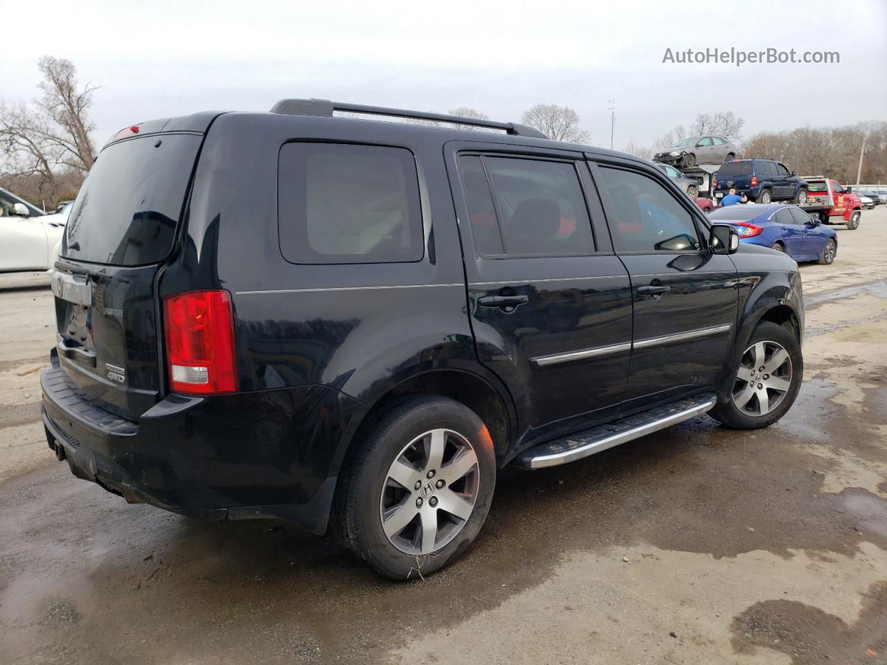 2013 Honda Pilot Touring Black vin: 5FNYF4H93DB072376