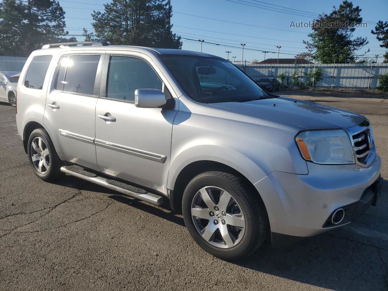 2013 Honda Pilot Touring Silver vin: 5FNYF4H93DB073821