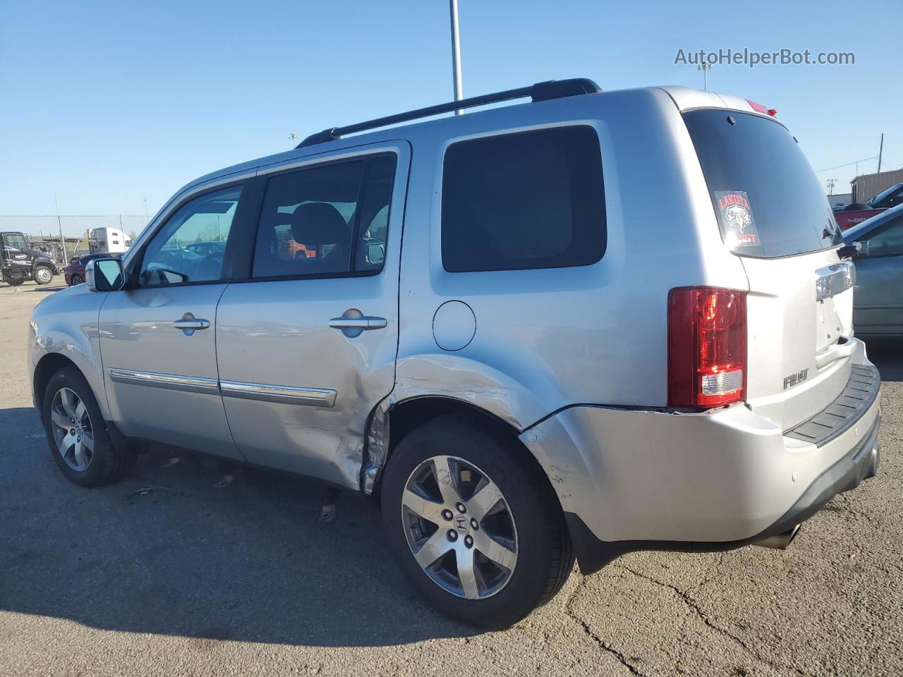 2013 Honda Pilot Touring Silver vin: 5FNYF4H93DB073821