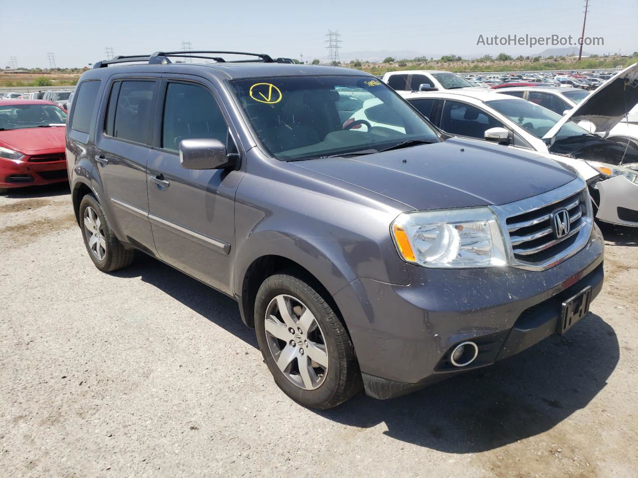 2015 Honda Pilot Touring Charcoal vin: 5FNYF4H93FB020846