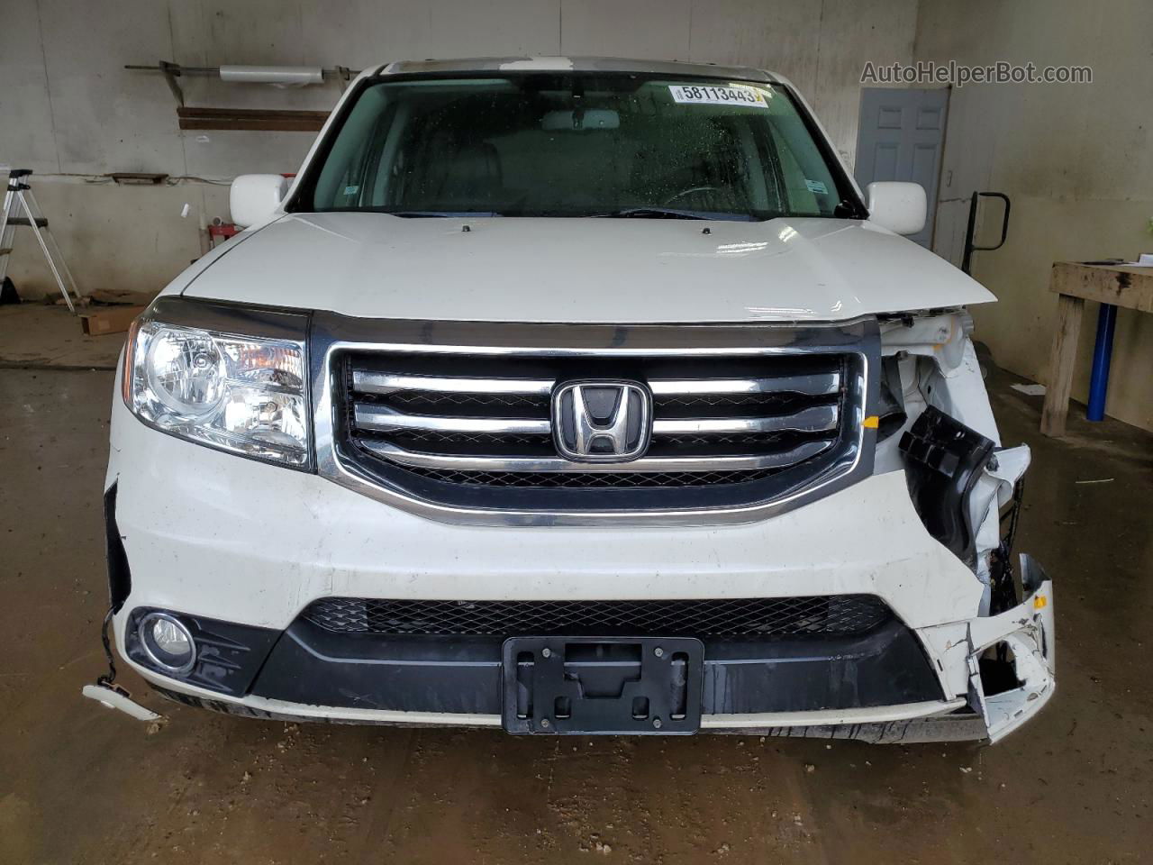 2015 Honda Pilot Touring White vin: 5FNYF4H93FB053569