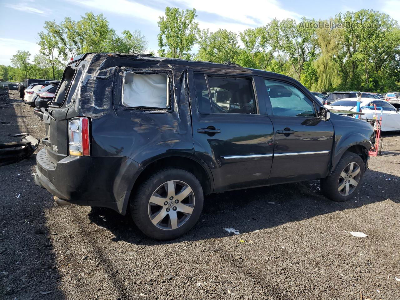 2013 Honda Pilot Touring Black vin: 5FNYF4H94DB033098