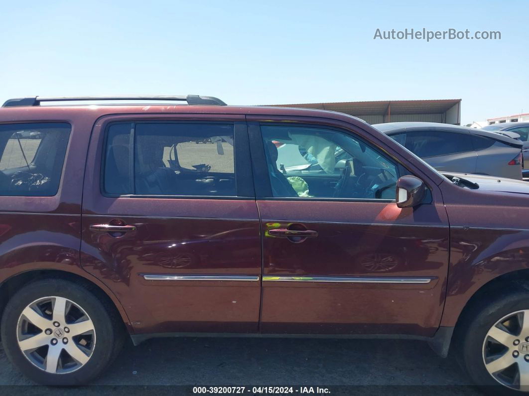 2013 Honda Pilot Touring Burgundy vin: 5FNYF4H94DB066215