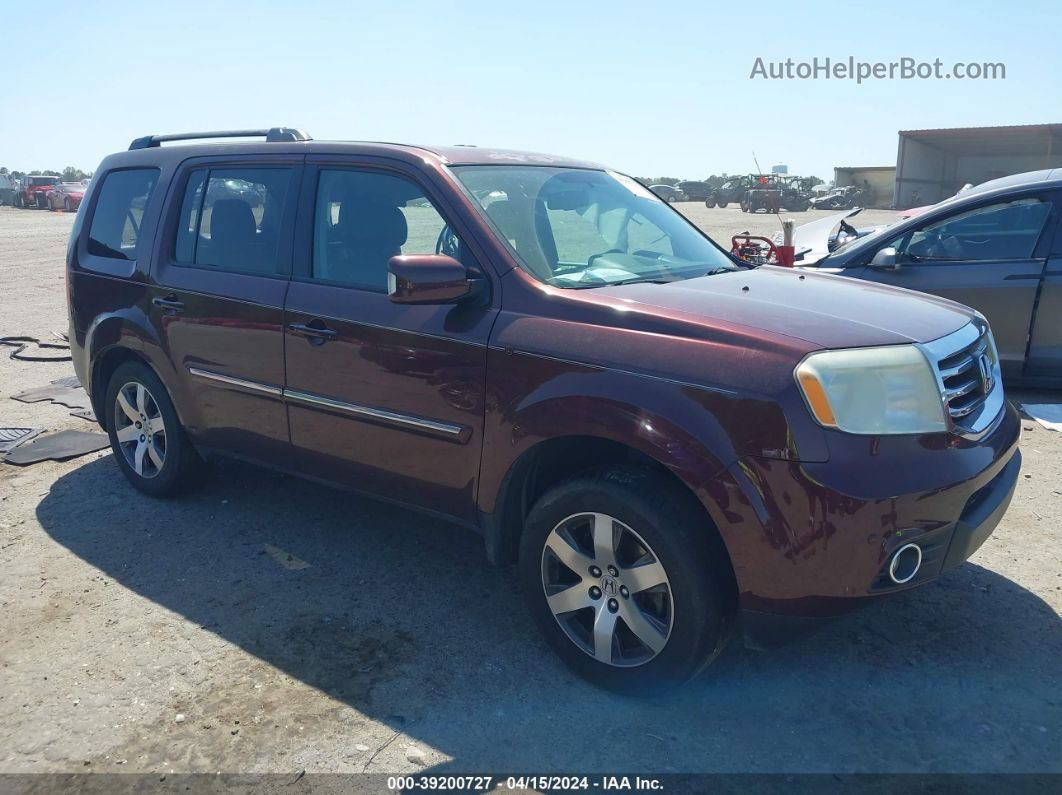 2013 Honda Pilot Touring Burgundy vin: 5FNYF4H94DB066215