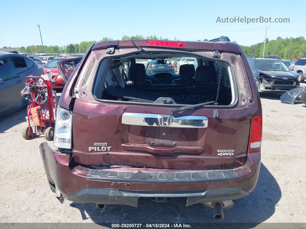 2013 Honda Pilot Touring Burgundy vin: 5FNYF4H94DB066215