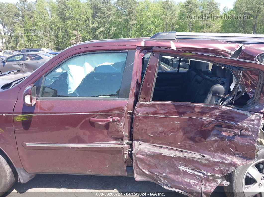 2013 Honda Pilot Touring Burgundy vin: 5FNYF4H94DB066215