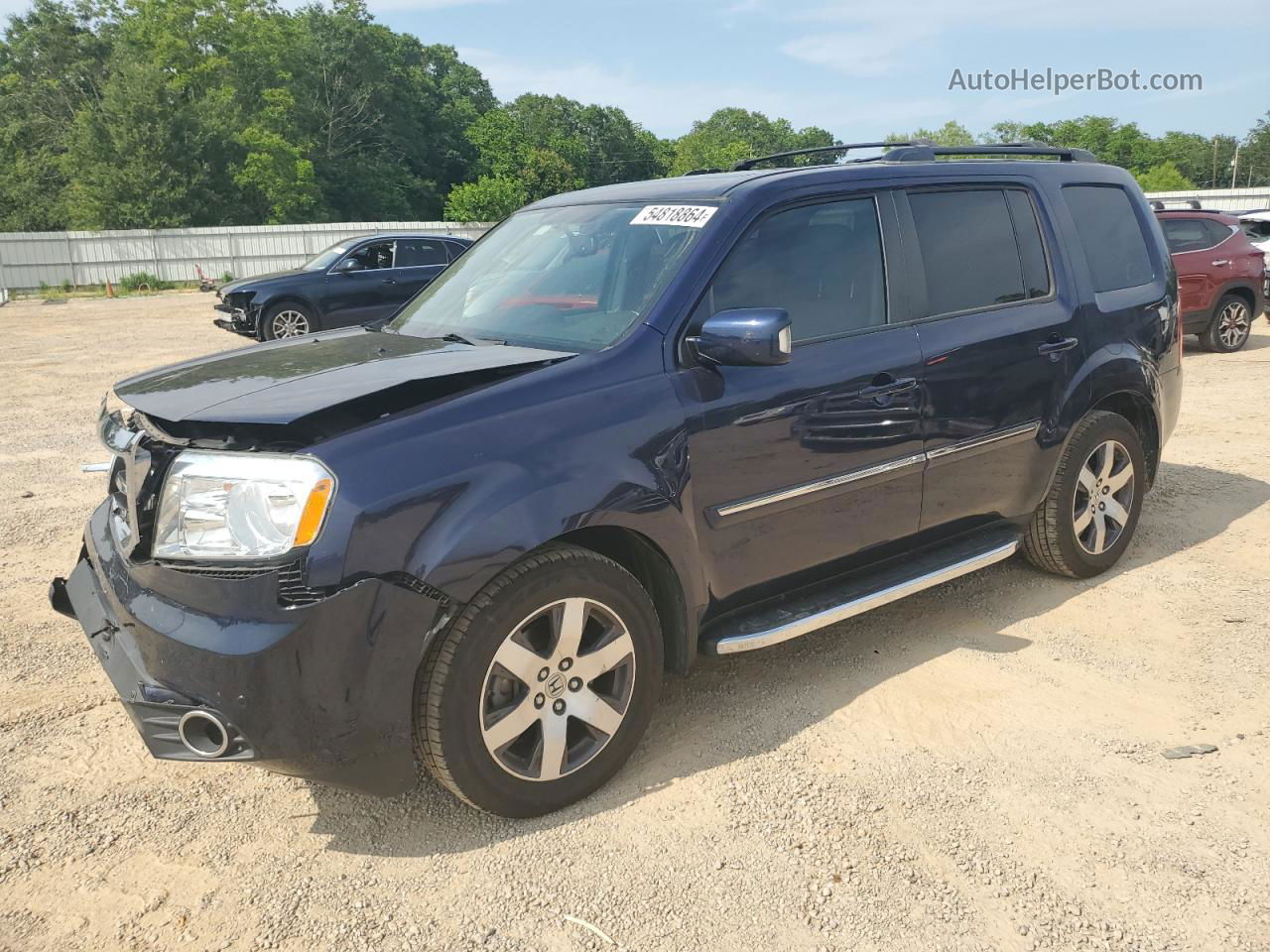 2013 Honda Pilot Touring Blue vin: 5FNYF4H95DB005567