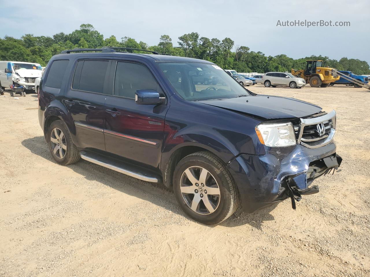 2013 Honda Pilot Touring Blue vin: 5FNYF4H95DB005567