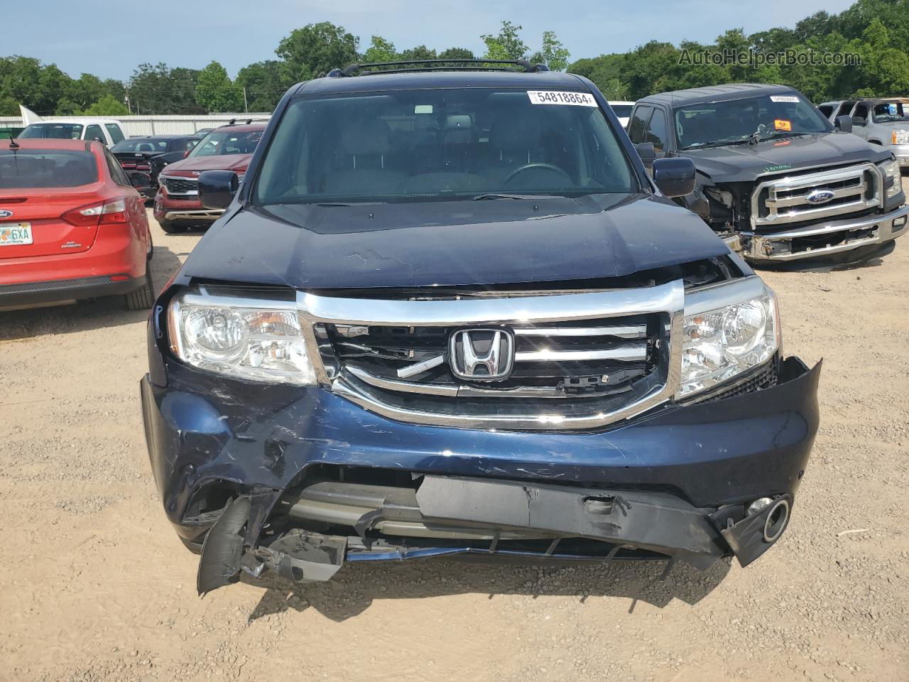 2013 Honda Pilot Touring Blue vin: 5FNYF4H95DB005567