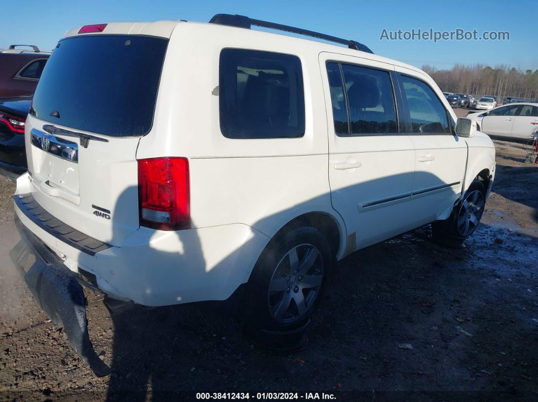 2013 Honda Pilot Touring White vin: 5FNYF4H95DB007884