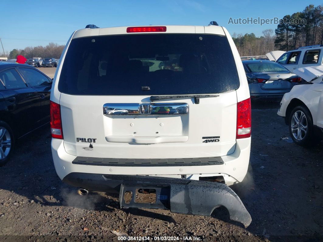 2013 Honda Pilot Touring White vin: 5FNYF4H95DB007884