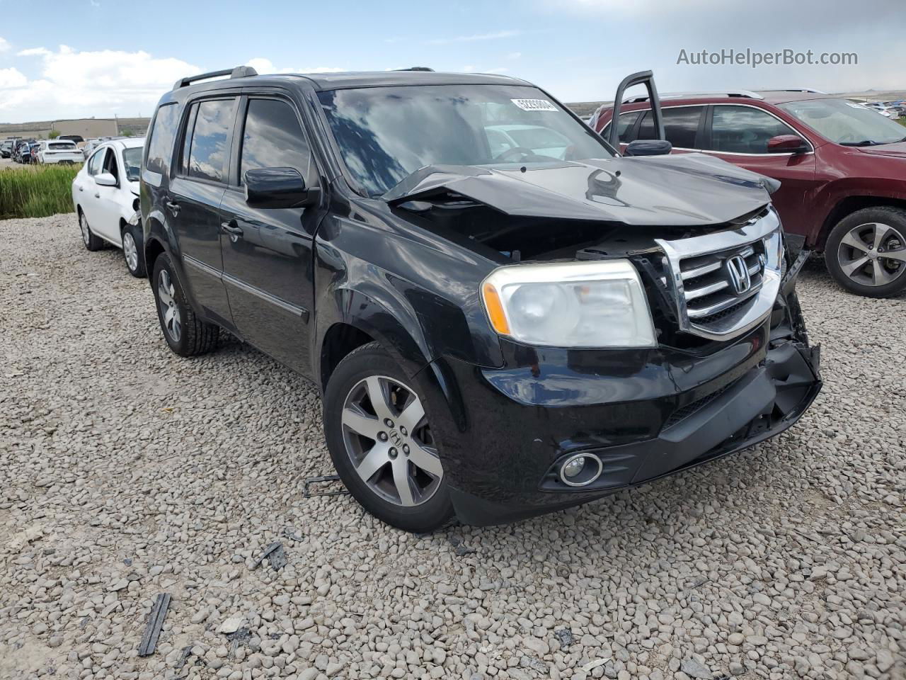 2013 Honda Pilot Touring Black vin: 5FNYF4H95DB038620