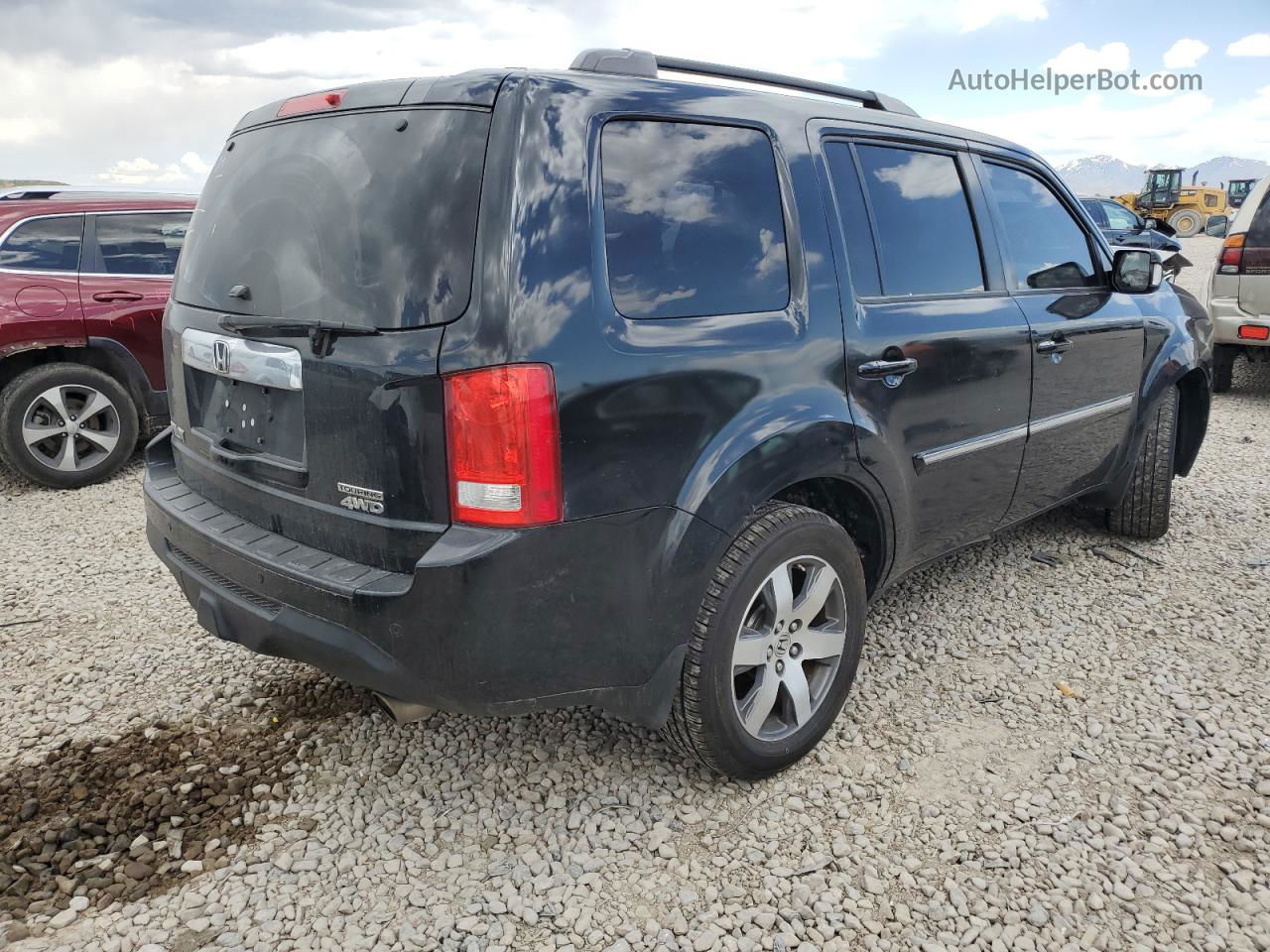 2013 Honda Pilot Touring Black vin: 5FNYF4H95DB038620