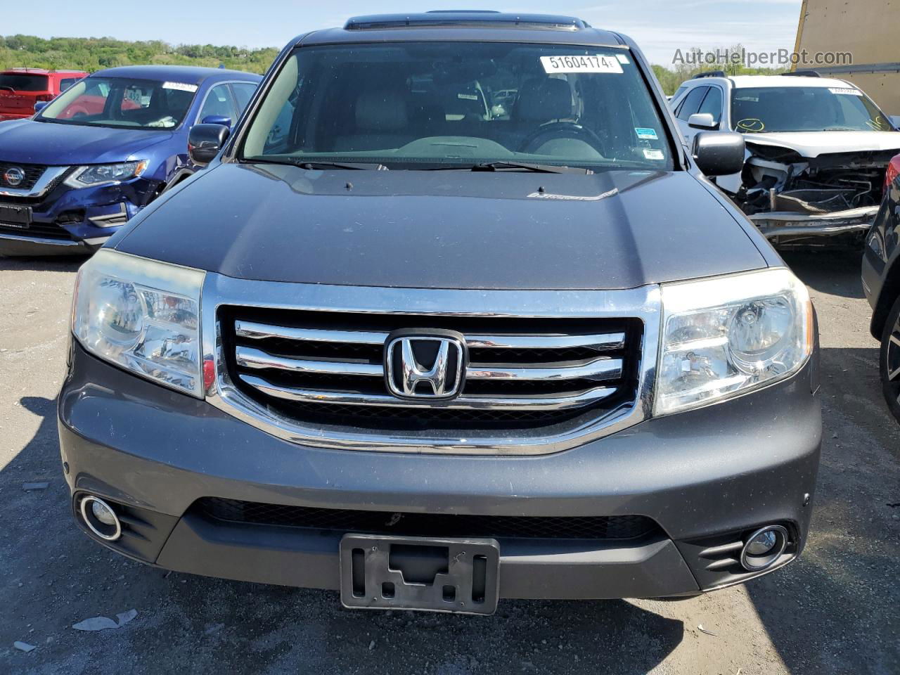 2013 Honda Pilot Touring Gray vin: 5FNYF4H95DB042523