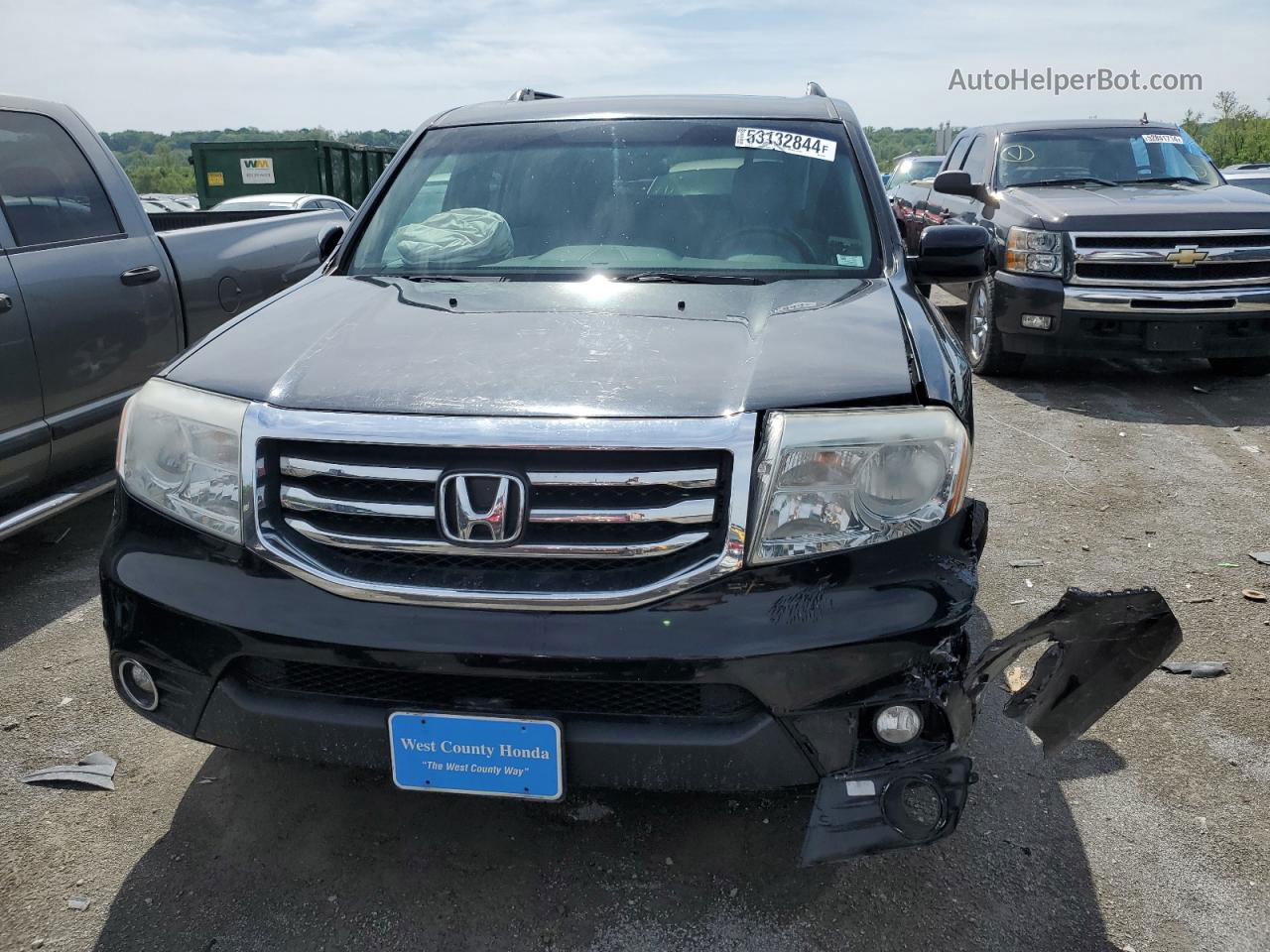 2013 Honda Pilot Touring Black vin: 5FNYF4H96DB011636