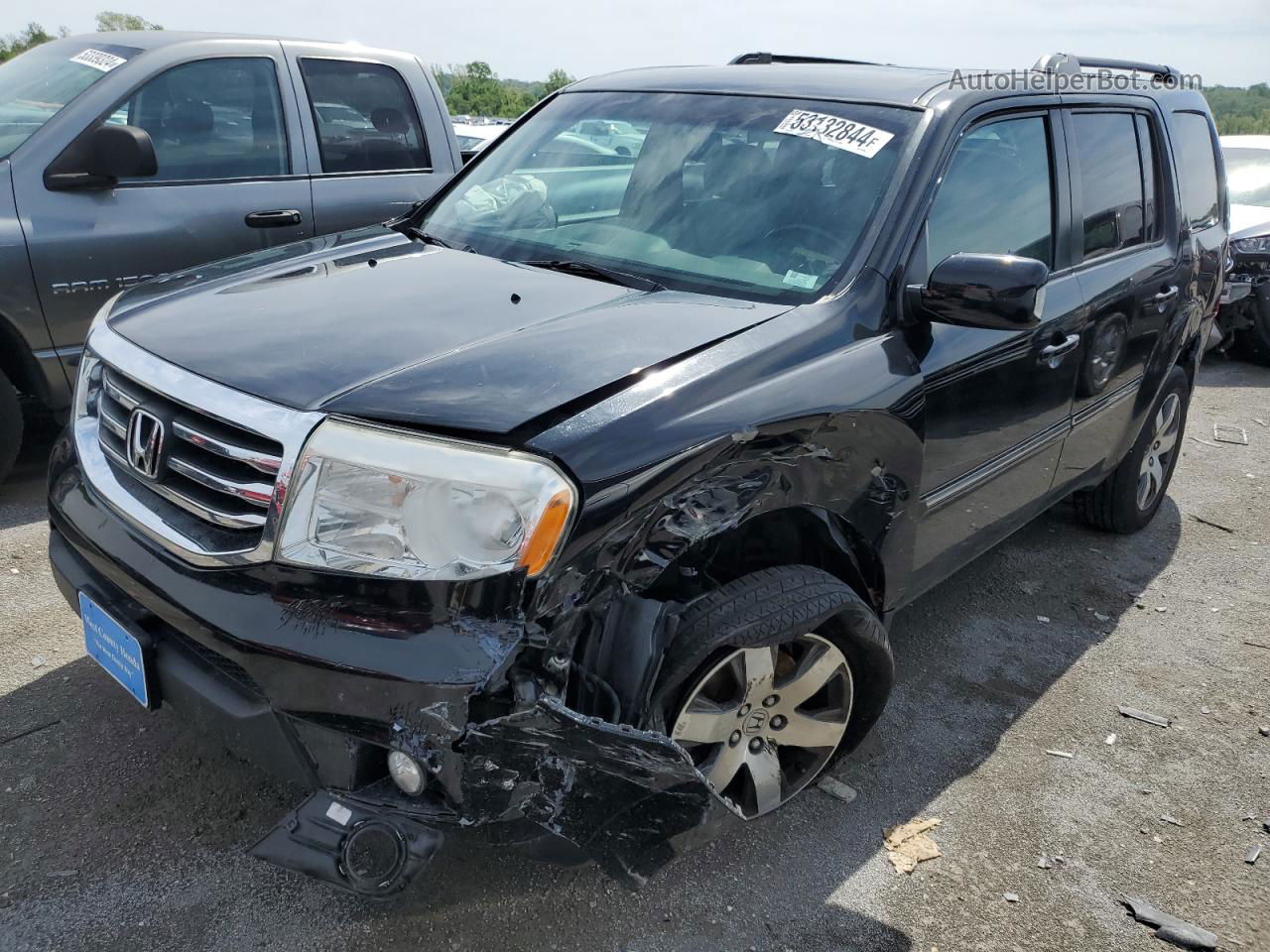 2013 Honda Pilot Touring Black vin: 5FNYF4H96DB011636