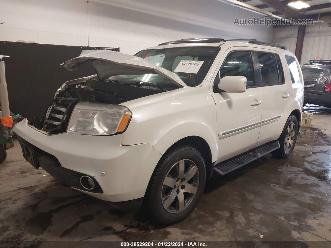 2013 Honda Pilot Touring White vin: 5FNYF4H96DB050565