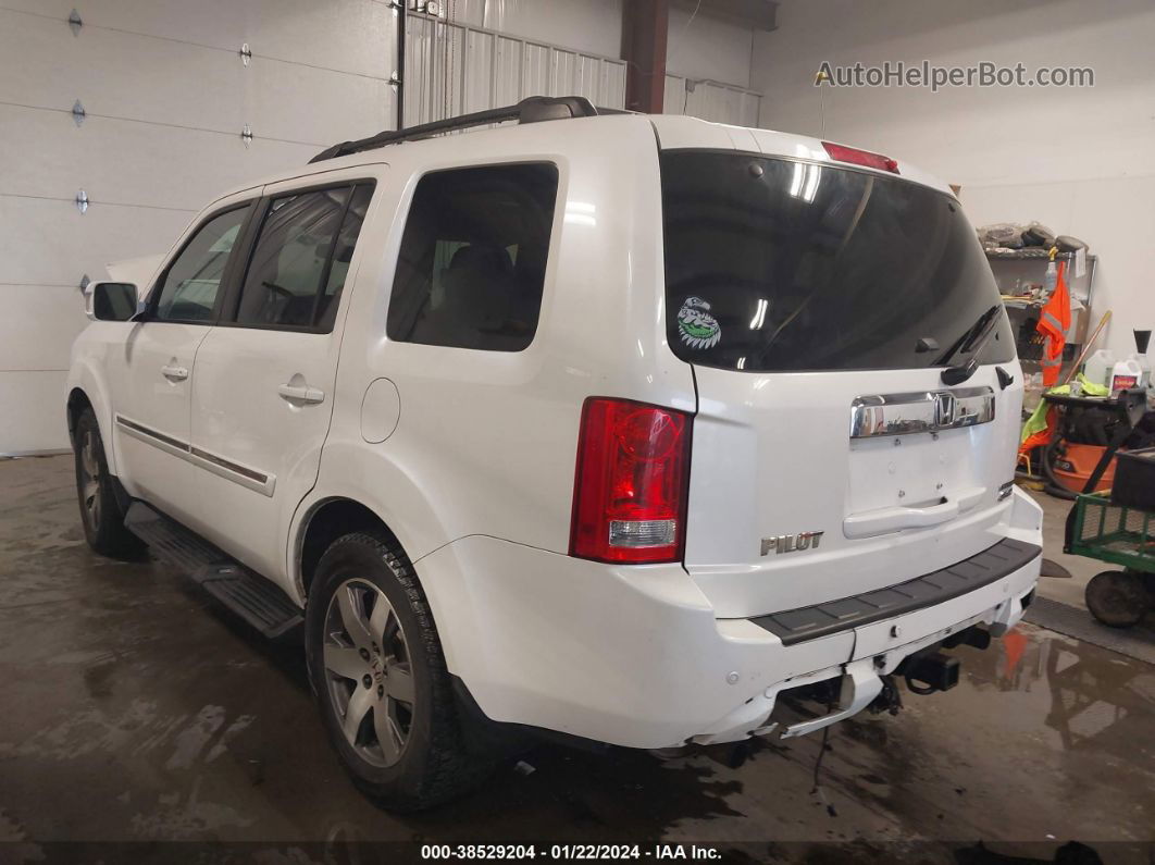 2013 Honda Pilot Touring White vin: 5FNYF4H96DB050565