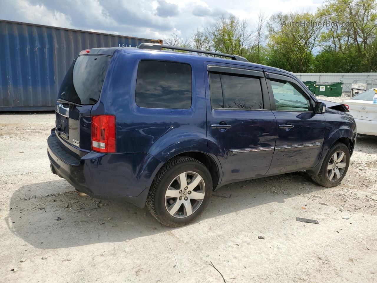 2013 Honda Pilot Touring Blue vin: 5FNYF4H96DB060674