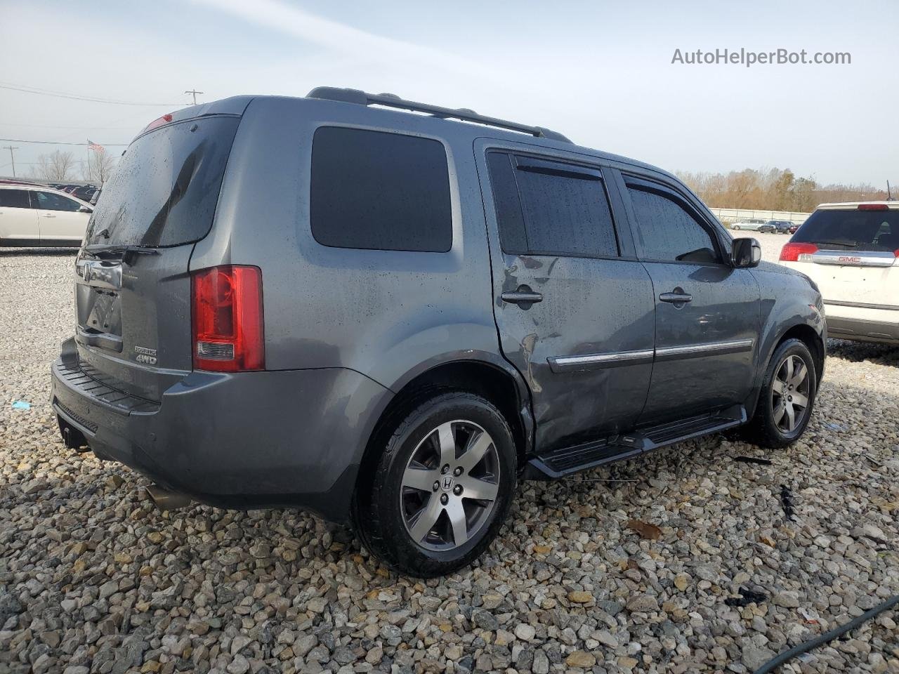 2013 Honda Pilot Touring Gray vin: 5FNYF4H97DB019888