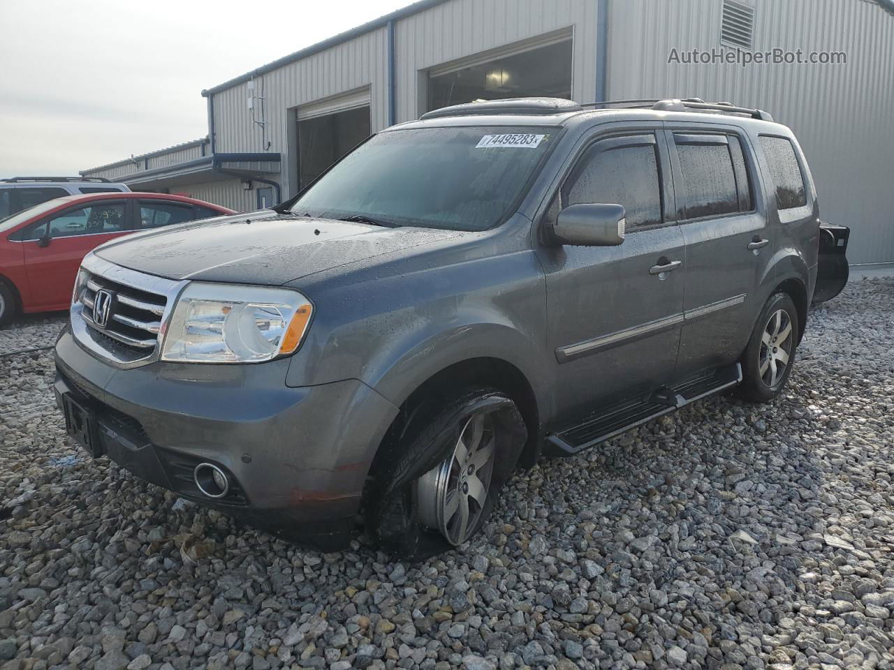 2013 Honda Pilot Touring Gray vin: 5FNYF4H97DB019888