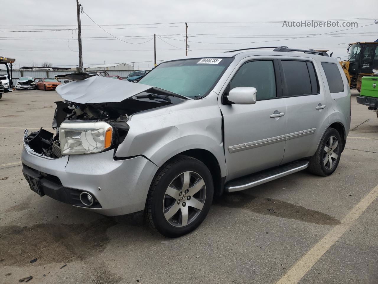 2013 Honda Pilot Touring Silver vin: 5FNYF4H97DB042314