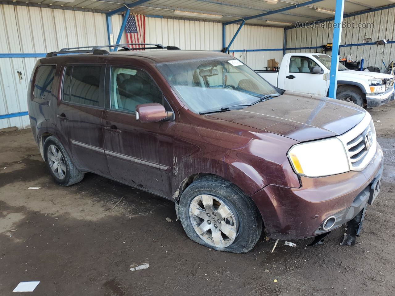 2013 Honda Pilot Touring Burgundy vin: 5FNYF4H97DB048887