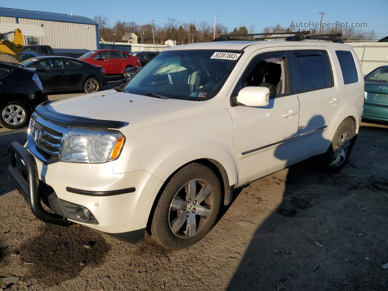 2013 Honda Pilot Touring Белый vin: 5FNYF4H97DB051515