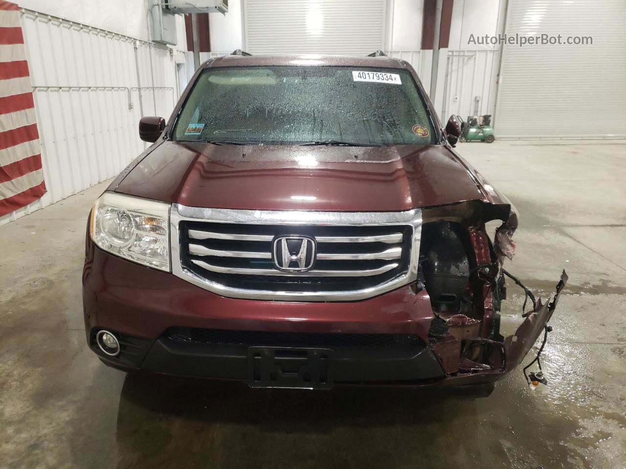 2013 Honda Pilot Touring Maroon vin: 5FNYF4H97DB068153