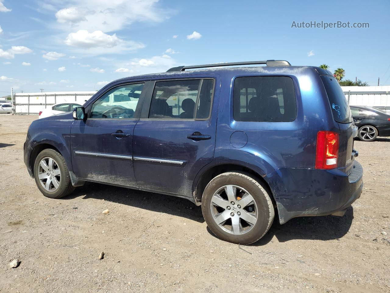 2013 Honda Pilot Touring Blue vin: 5FNYF4H97DB077645