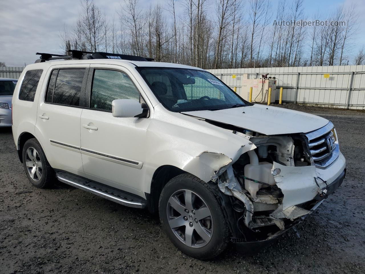 2015 Honda Pilot Touring White vin: 5FNYF4H97FB029856